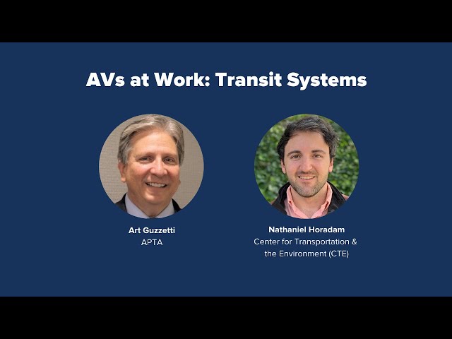 PAVE's Virtual Panel "AVs at Work: Transit Systems" - Full Recording