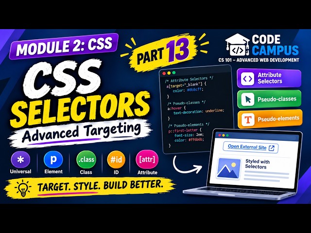 🎬 CSS Units & Positioning Explained | px, %, em, rem & CSS Position | Part 13 | @CodeCampus-11