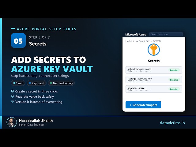 How to Add a Secret to Azure Key Vault (in Under a Minute)