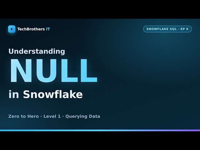NULL in Snowflake Explained | Why NOT IN Can Return ZERO Rows | Snowflake SQL Tutorial #6