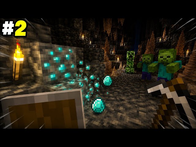 I Went to Mine Diamonds💎... But Zombies Surrounded Me! 🧟😱 #2
