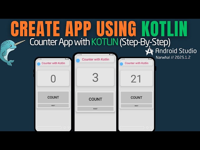 Build Your First App in Kotlin – From Scratch Step-by-Step | Kotlin Android Studio Tutorial