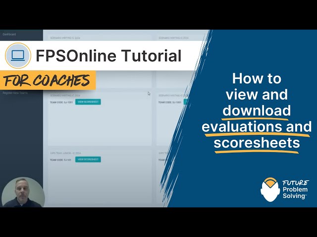 How to view and download evaluations and scoresheets | FPSOnline Tutorial for Coaches