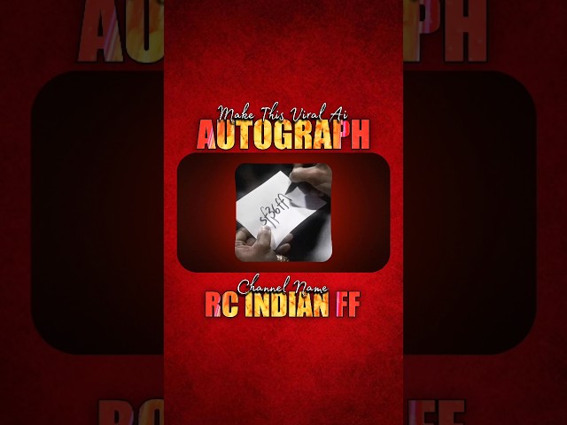 VIRAL AI AUTOGRAPH VIDEO HOW TO EDIT💀 #shorts #freefire #editingtutorial