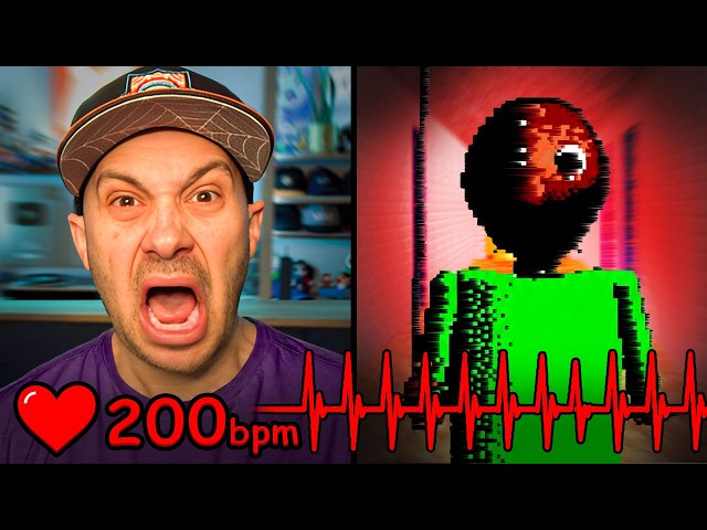 Scariest Baldi Mod Using a Heartrate Monitor!