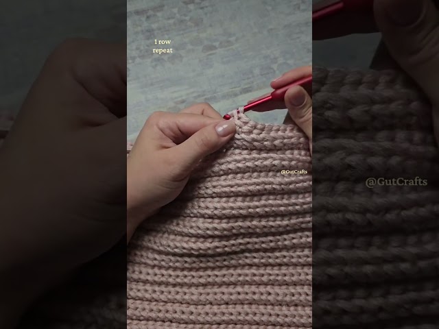 1 Row Repeat BLO Stitch Rib Crochet Pattern | Crochet Scarf / Blanket #crochettutorial #easycrochet