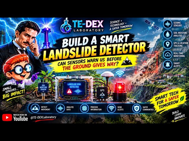 Can Sensors Warn Us Before a Landslide? ⛰️⚡ I Built a Smart Landslide Detector!@TE-DEXLaboratory 