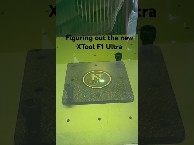 Finally figuring out the settings on the XTool F1 Ultra. #xtool #laserengraving #brass #maker