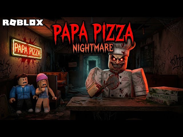  Papa Pizza Game 😱| Horrar Game Roblox Video 