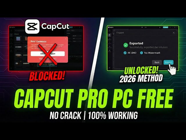 How to Get CapCut Pro on PC for FREE (2026) | No Crack, No Watermark!