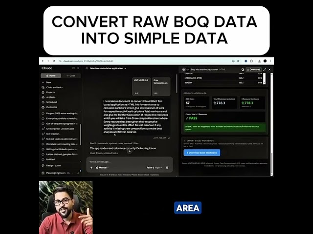 How BOQ data could be converted into structured planning information within minutes?