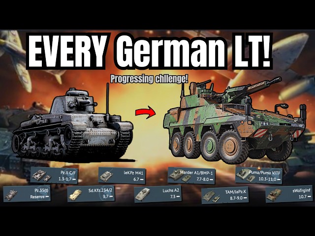 EVERY German LT!🔥(+22 vehicles) | + challenge that is PROGRESSING!💀| WEIRDEST Tech Tree in WT...