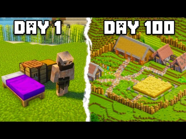 I Survived 100 Days in Minecraft WITHOUT RUSHING