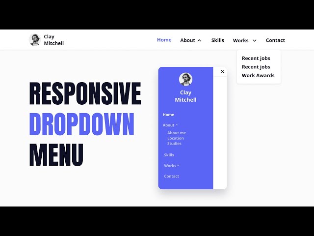 Responsive Dropdown Menu Bar With HTML CSS And JAVASCRIPT