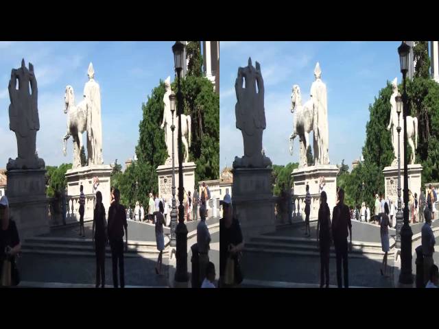 Rome - from the top of a bus. In 3D VR or 2D