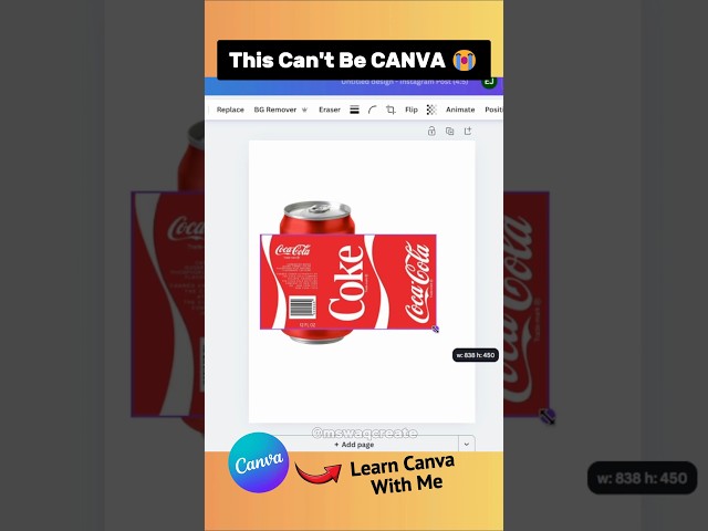 Canva Hack This Can't Be CANVA - Coke Can #shorts #tutorial #canva