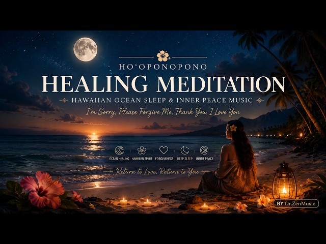 🌺 Ho'oponopono Healing Meditation | Hawaiian Ocean Sleep & Inner Peace Music 🌙