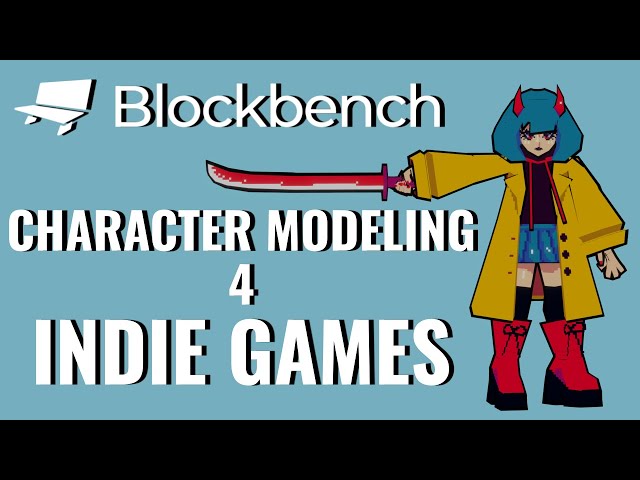 CHARACTER MODELING | Blockbench SpeedModel | PS1 Anime Character