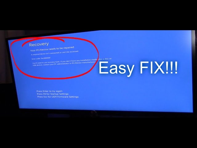 3 EASY WAYS TO FIX BOOT UP ERROR WINDOWS 7 8 10 BLUE SCREEN OF DEATH (BSoD)