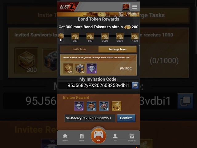 Last Z invite event 🥳 Get Your free rewards 😉