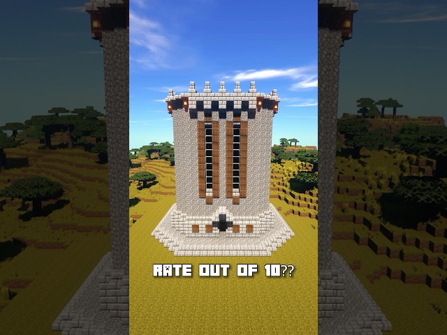 Minecraft TOWER in Different times (worlds smallest violin) #shorts