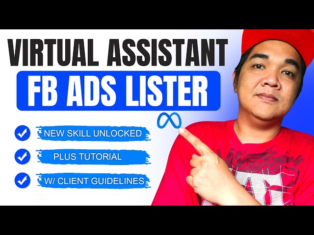 VA Online Job Tutorial Meta Ads Lister Facebook Ads Lister Earn From Home New Skill Unlocked!