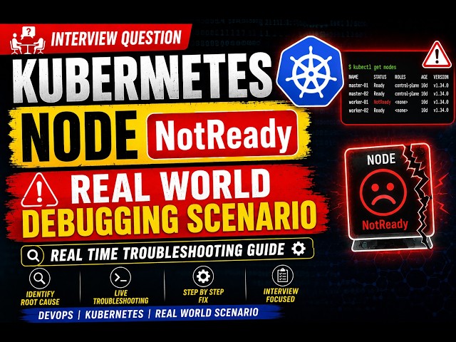 Interview Question: Kubernetes Node NotReady 🔥 Real World Debugging Scenario | DevOps Hindi