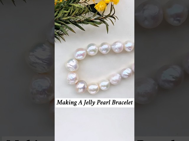 Chunky Pearl Bracelet - Rippled Baroque Pearls with Jelly Luster ✨