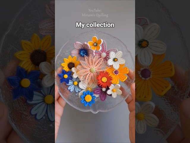 My paper quilling flower collection... so far