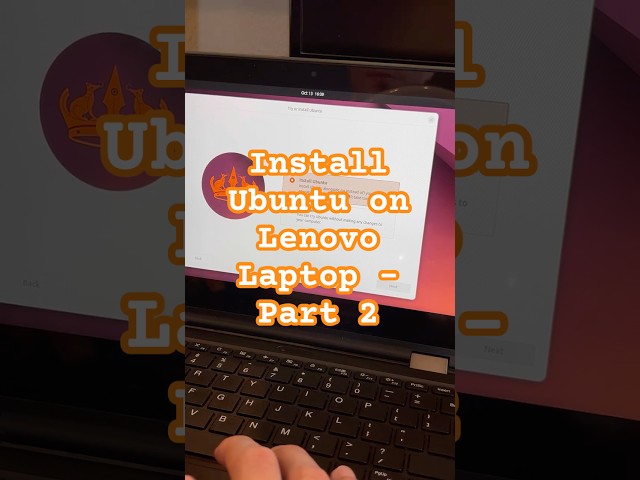 Install Ubuntu from Bootable USB on Lenovo Laptop - Part 2. #linux #ubuntu #lenovo #tech #laptop