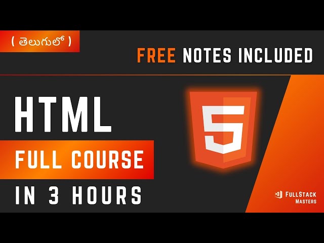 HTML Full Course For Beginners in Telugu Under (3 Hours) 2025🔥🔥🔥 |  #htmlcourse #htmlforbeginners