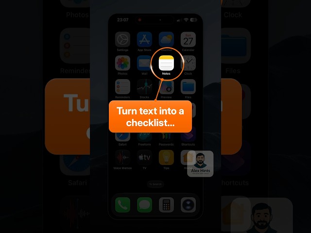Turn Text into a Checklist in Apple Notes on iPhone