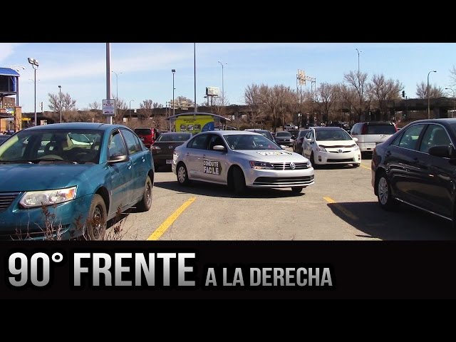 Estacionamiento a 90 grados de frente - A la derecha