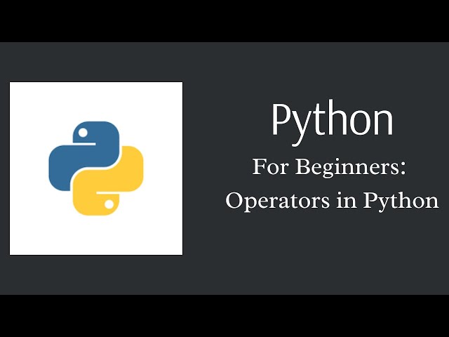 Operators in Python