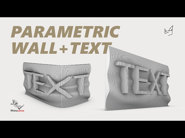 Parametric Text Wall in Rhino 3D | Flow Along Curve Tutorial