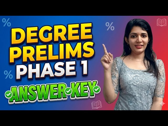 Degree prelims english answer key