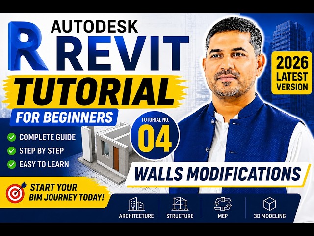 Revit 2026 for Beginners | Master Walls, Wall Types & Properties | Lecture 04