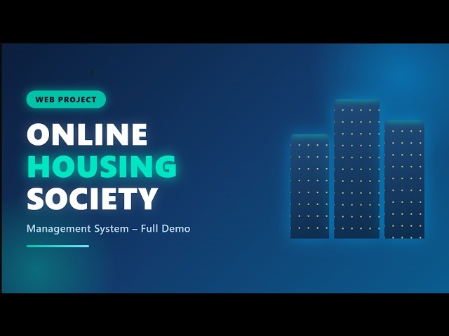🏠 Online Housing Society Management System – Complete Web Project