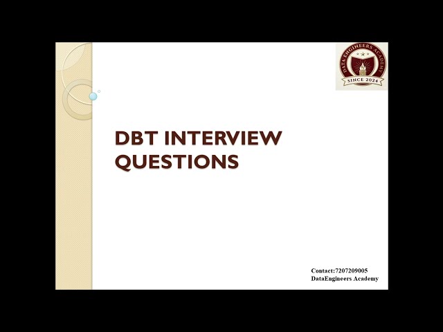Why Does DBT Full Refresh Take Hours? | DBT Interview Question