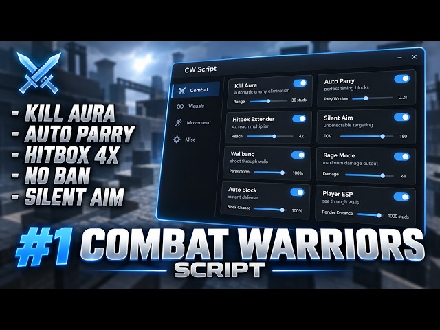 [OP] Combat Warriors Aimbot Script | Kill Aura, Hitbox (Mobile & PC)