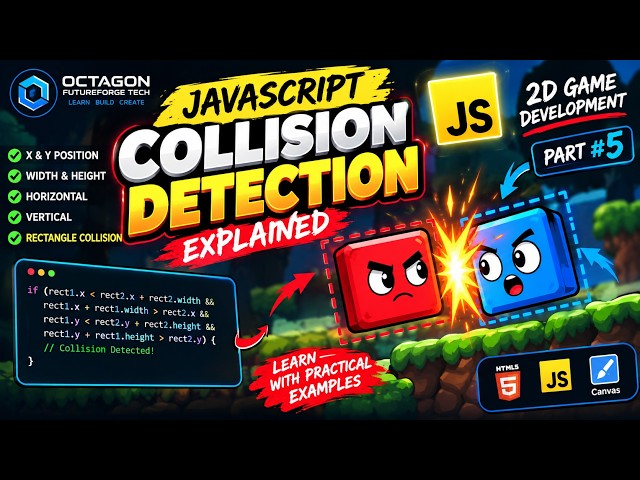 How Collision Detection Works in JavaScript | Web Game Development #5
