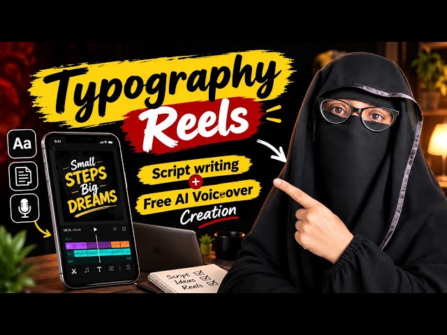 How to Create Typography Reel Scripts + AI Voice for FREE | Google AI Studio Full Tutorial