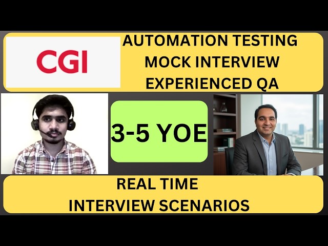 Automation Testing Interview Experience | Real-Time QA & SDET Interview Preparation 2026