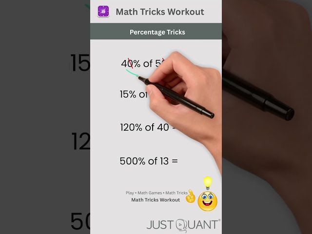 Math Tricks - Percentage Tricks - Zero-Canceling Trick - Mental Math Tricks #mathstricks