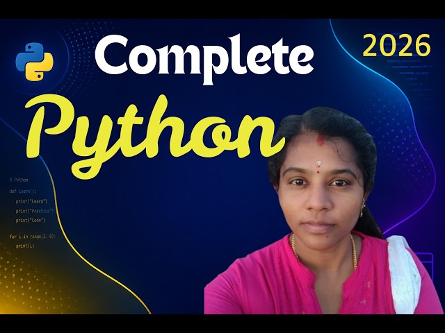 Python Full Course 2026 | Zero to Advanced | Learn Python | Tamil | Python Full Course for Beginners