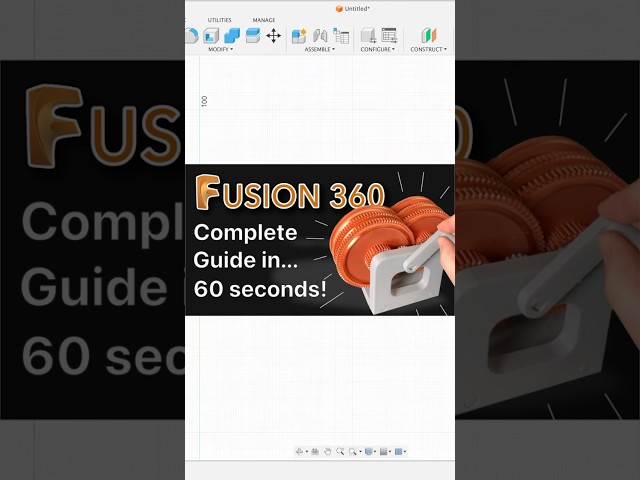 Complete beginner’s guide to Autodesk Fusion in just 60 seconds.