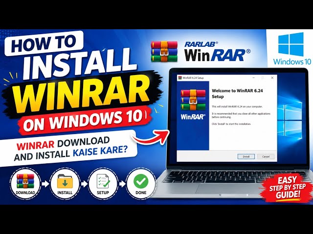 How to Download and Install WinRAR on Windows 10 | 11 2026 | WinRAR Download and install kaise kare?