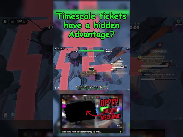 Timescale tickets have a hidden advantage majority of players dont know#roblox#towerdefensesimulator