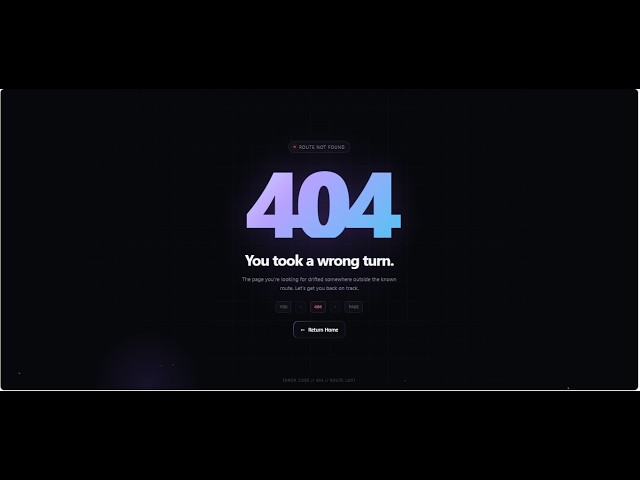 How to Create a Modern 404 Error Page with HTML CSS & JavaScript | Interactive 404 Page
