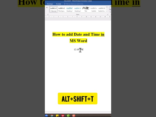 How to Insert Date & Time in MS Word | Shortcut Key (2026) | MS Word Tips & Tricks #tipsandtricks